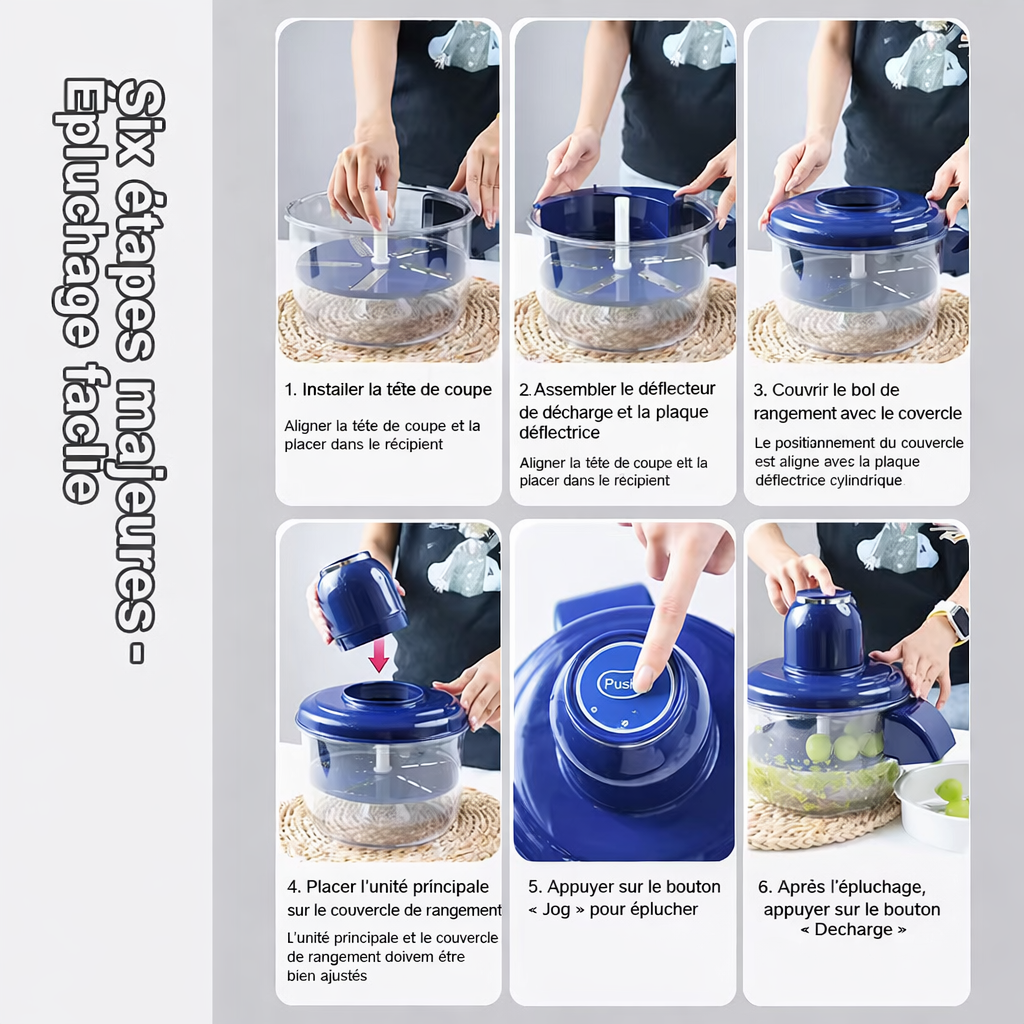 MACHINE À ÉPLUCHER MANUELLE - Rapide, Propre Et Sans Effort