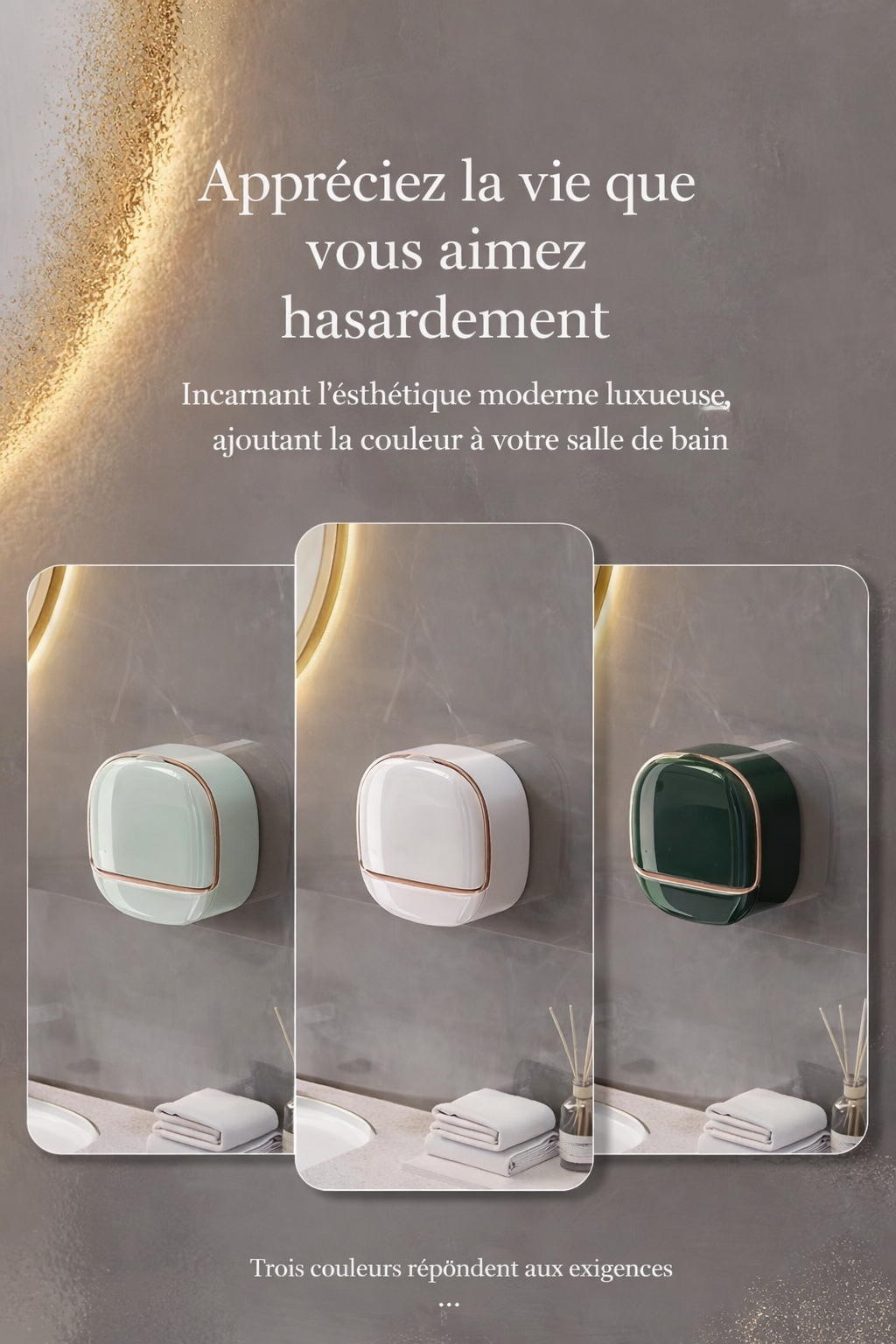 BOÎTE À SAVON MURALE Sans Perçage