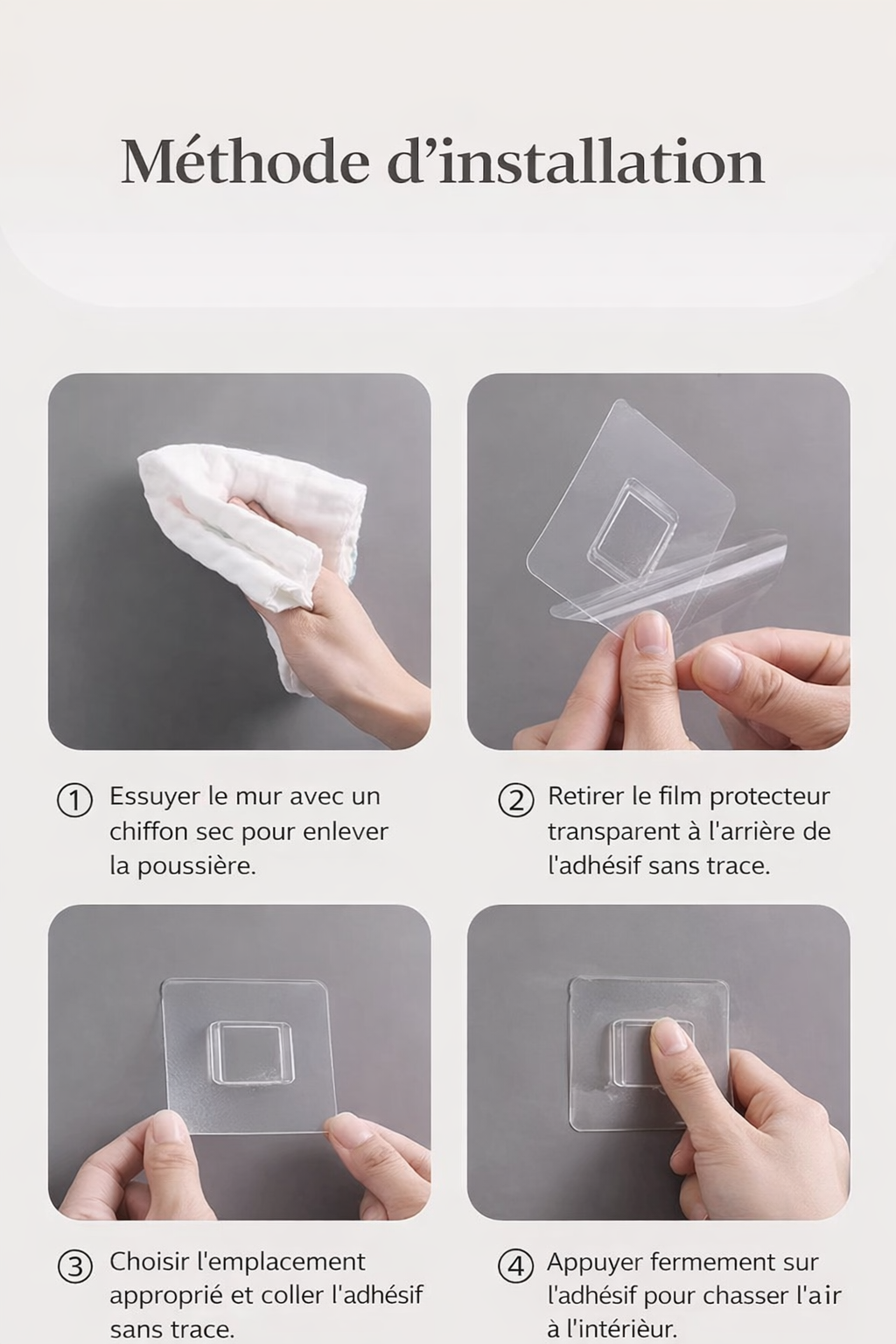 BOÎTE À SAVON MURALE Sans Perçage