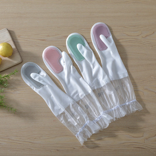 GANTS DE VAISSELLE AVEC BROSSE INTÉGRÉE - La Solution Simple Contre La vaisselle Difficile