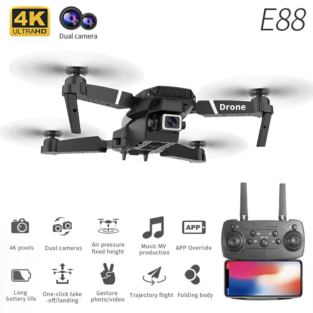 DRONE E88 PRO RC 4K