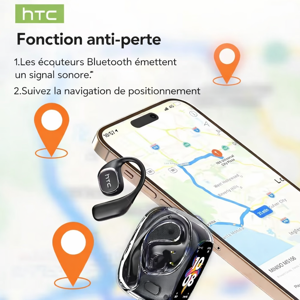 ÉCOUTEURS SANS FIL HTC NE11 AI Traduction Instantanée en 165 Langues