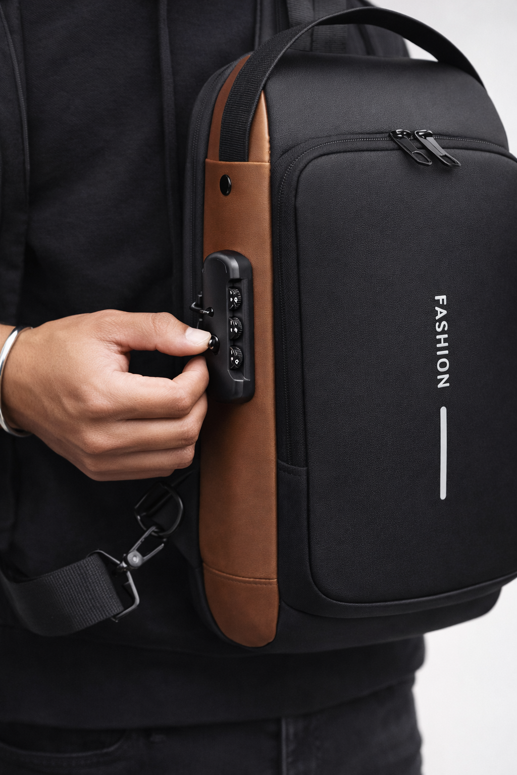 SAC BANDOULIÈRE ANTI-VOL AVEC PORT USB – IMPERMÉABLE