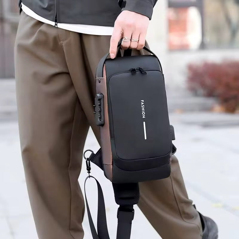 SAC BANDOULIÈRE ANTI-VOL AVEC PORT USB – IMPERMÉABLE